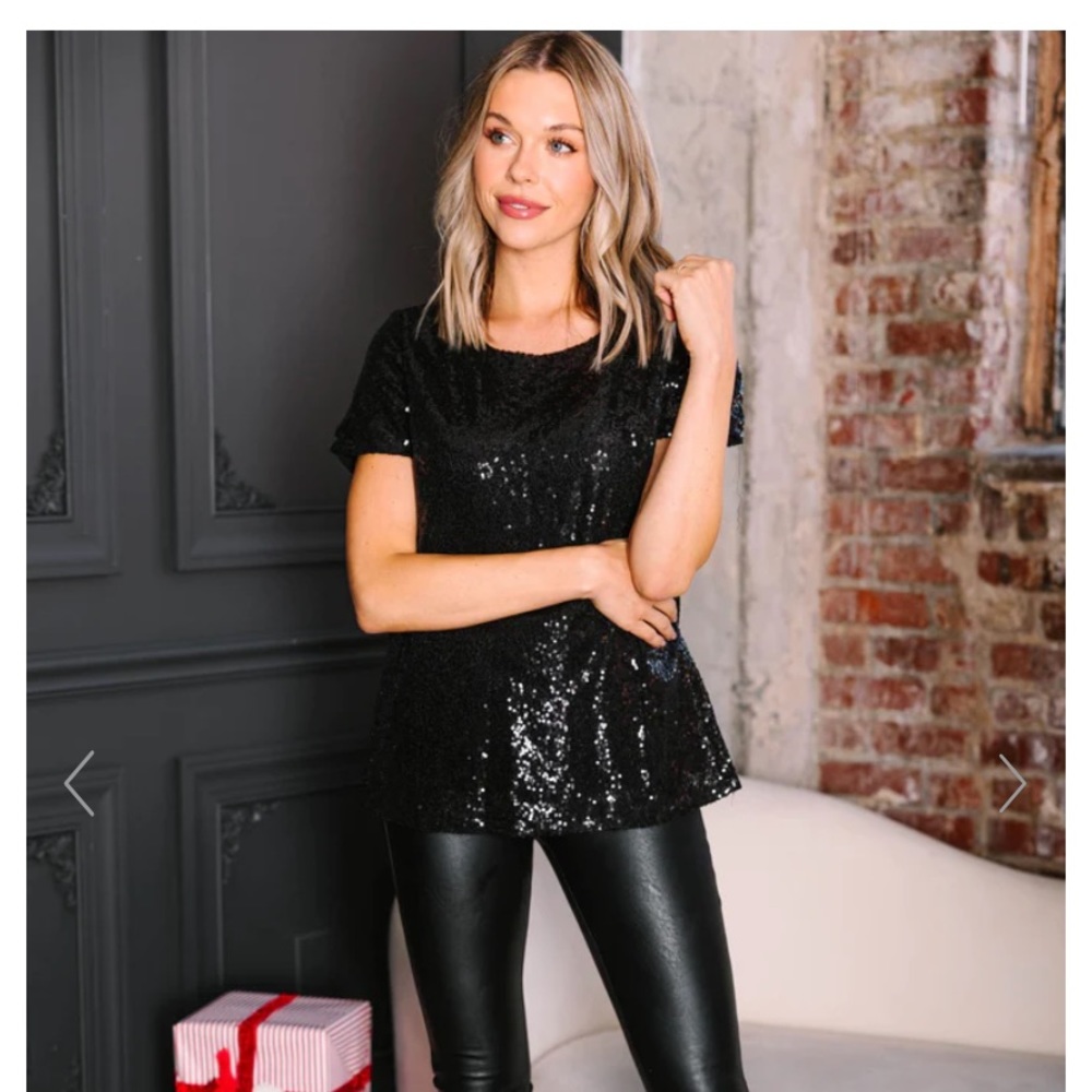 New sequin top blouse Top Cupio